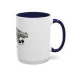 revolver & army man accent coffee mug — retro toy soldier gun design (11/15oz)