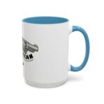 revolver & army man accent coffee mug — retro toy soldier gun design (11/15oz)