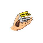 think small revolver sticker — kiss cut vinyl decal